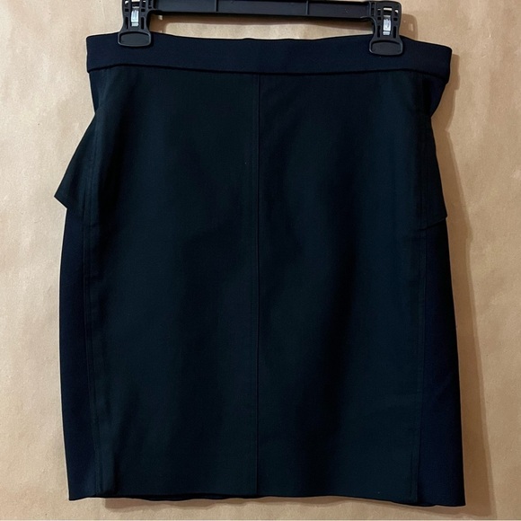 L.A.M.B. | Pencil Mini Skirt Buckle Belt Reversible Stretch Knit Black Size S - Picture 2 of 8